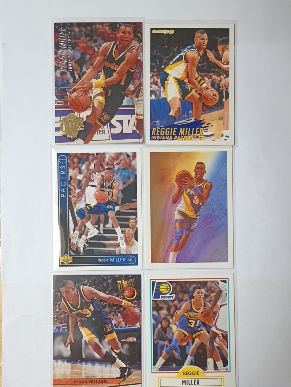 Reggie Miller Indiana Pacers Basketball Card Lot - Yellow & Blue